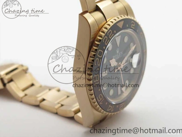 1223 Comfortable GMT Master II 126715 CHNR Black Brown Ceramic 316L Steel GMF 1:1 Best Edition Black Dial on RG Bracelet A 2961